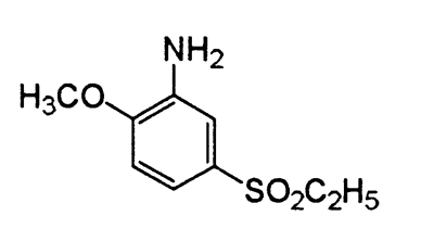 C.I.Azoic Diazo Component 29,C.I.37140,CAS 5339-62-8,215.27,C9H13NO3S,5-ethylsulphonyl-o-anisidine,fast red GTR base,5-(ethylsulfonyl)-2-methoxybenzenamine,[5-(ethylsulfonyl)-2-methoxyphenyl]amine,Benzenamine,5-(ethylsulfonyl)-2-methoxy-,2-Amino-4-(ethylsulphonyl)anisole, 5-(Ethylsulphonyl)-o-anisidine, 3-Amino-4-methoxyphenyl ethyl sulphone