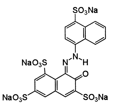 C.I.Acid Red 41,C.I.16290,CAS 5850-44-2,706.52,C20H10N2Na4O13S4