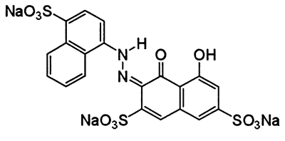 C.I.Acid Red 60,C.I.16645,CAS 5850-64-6,620.48,C20H11N2Na3O11S3,Chromotrope 8B