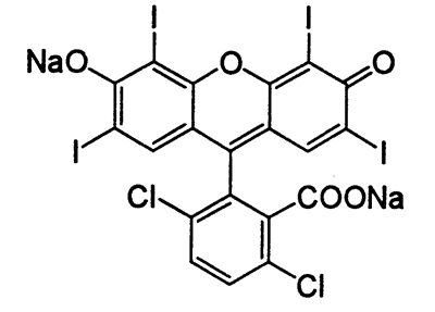 C.I.Acid Red 93,C.I.45435,CAS 18265-55-9,948.75,C20H4Cl2I4Na2O5
