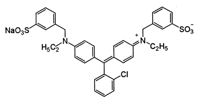 C.I.Acid Green 9,C.I.42100,CAS 4857-81-2,725.25,C37H34ClN2NaO6S2,Acid Brilliant Green B,Acid Green 6B